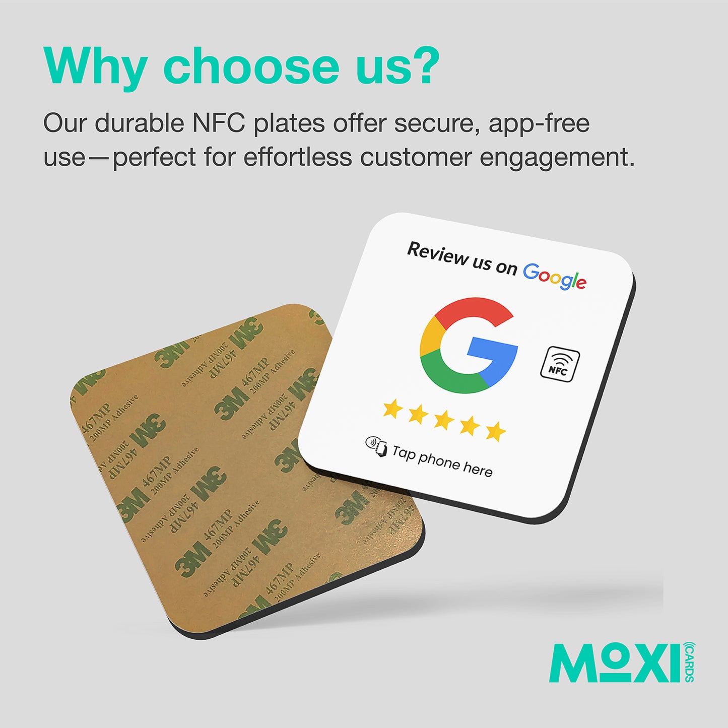 White NFC Google Review Plate