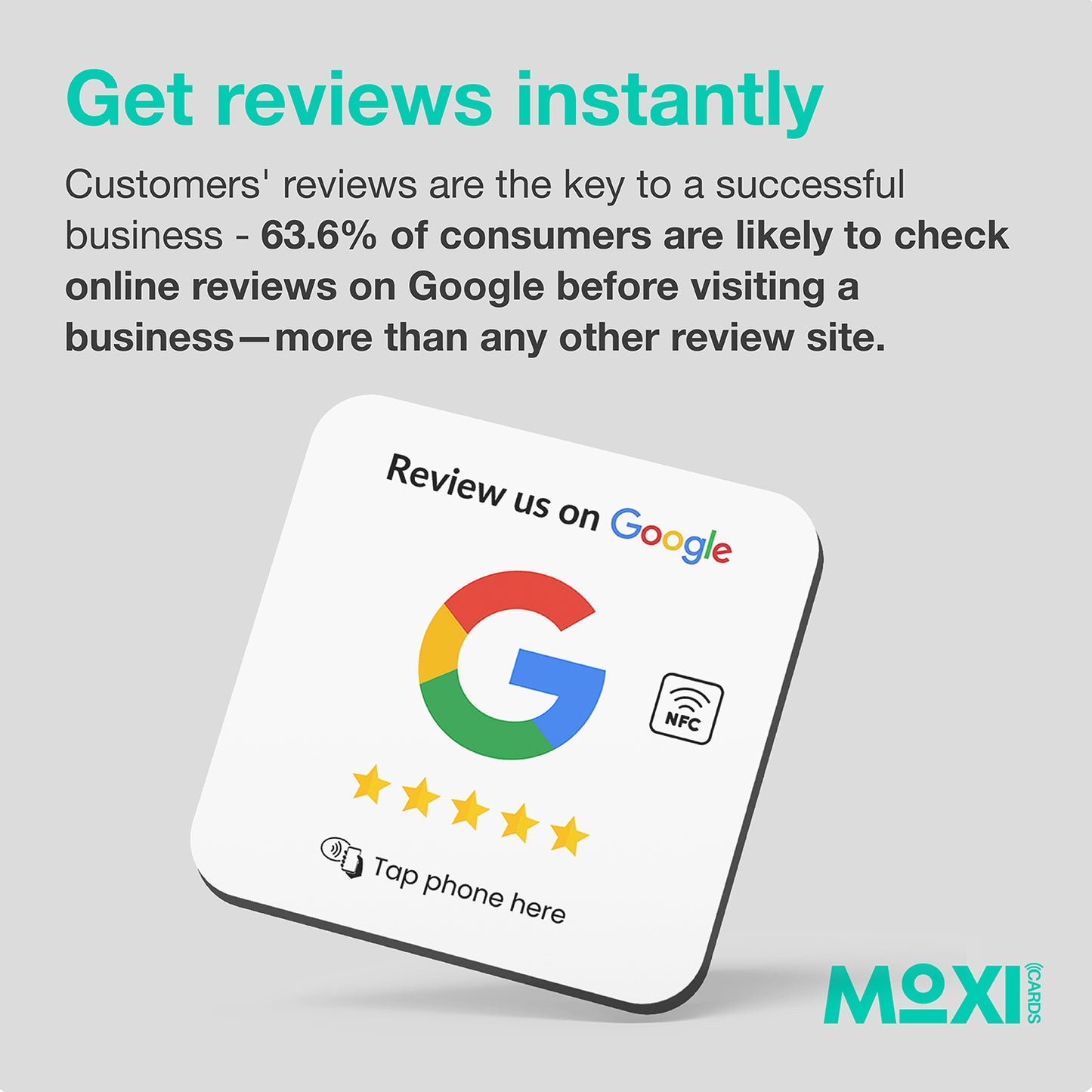 White NFC Google Review Plate