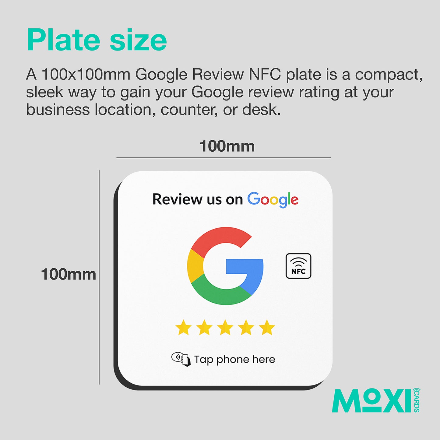 White NFC Google Review Plate