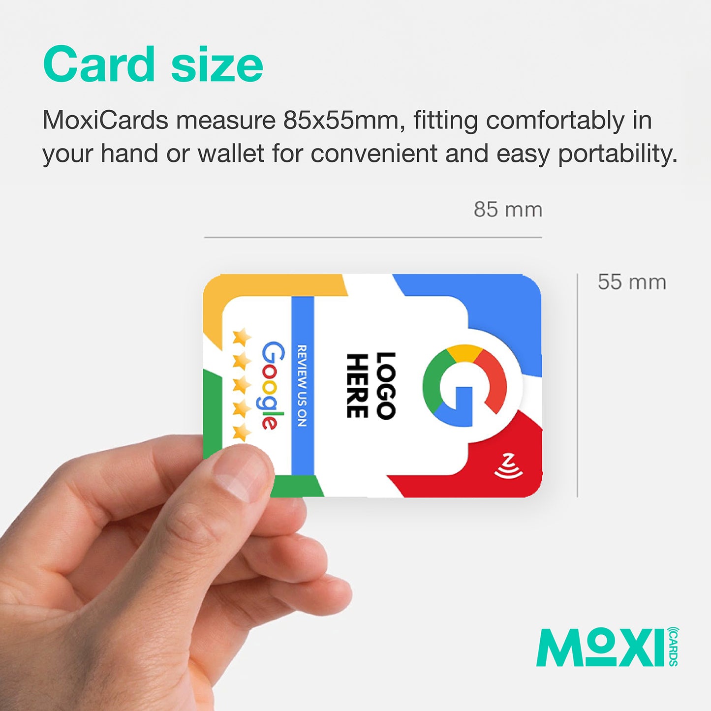 NFC Google Review Card Multicolour - Moxicards