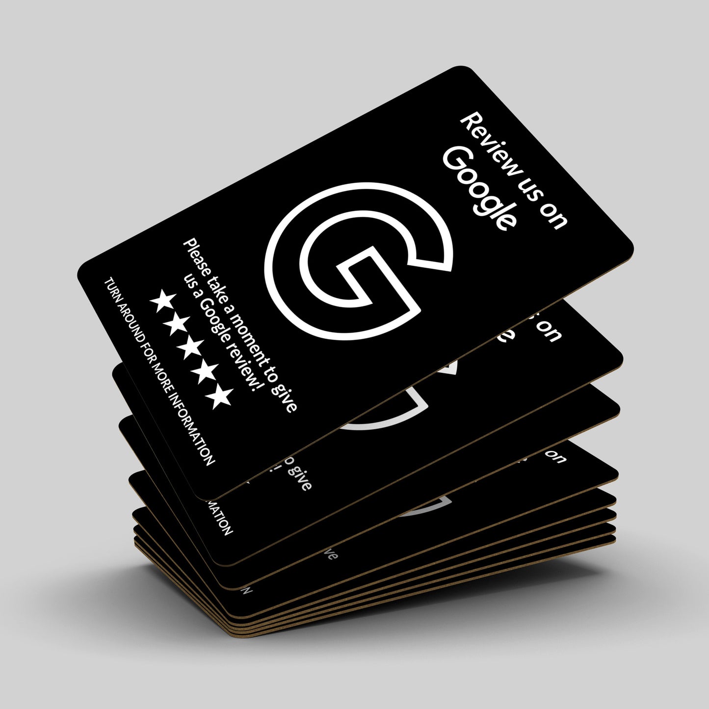 QR Code Google Review Paper Card Black - Moxicards