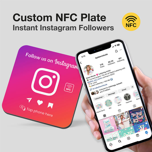 NFC Instagram Follower Plate