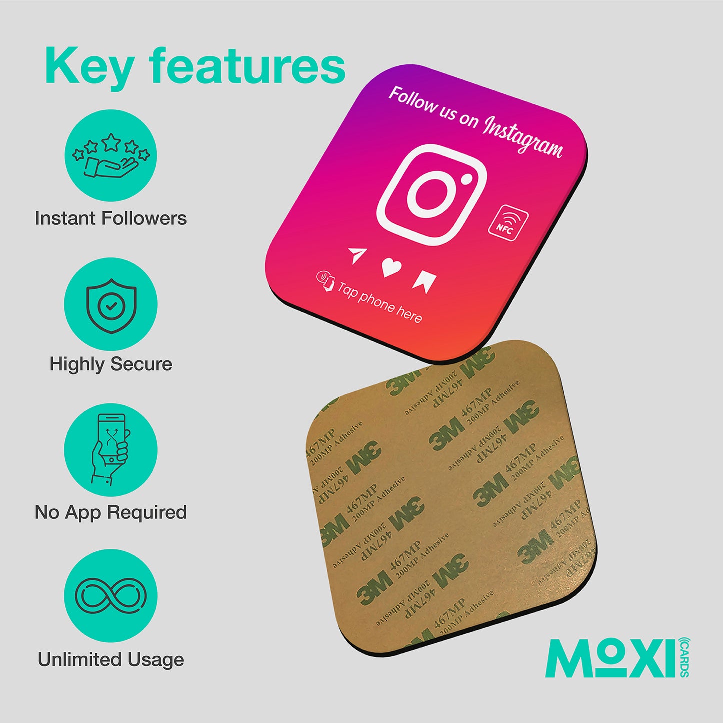 NFC Instagram Follower Plate