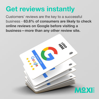 NFC Google Review Card White - Moxicards
