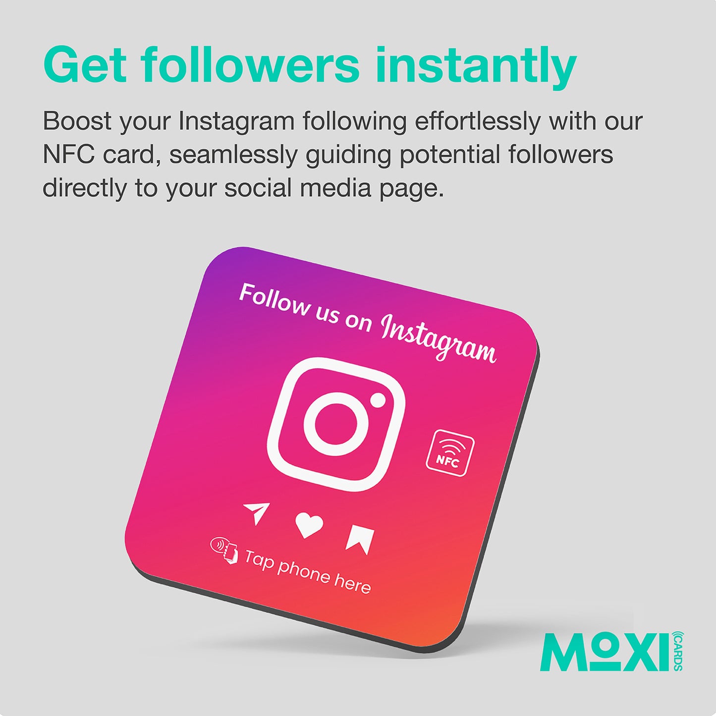 NFC Instagram Follower Plate