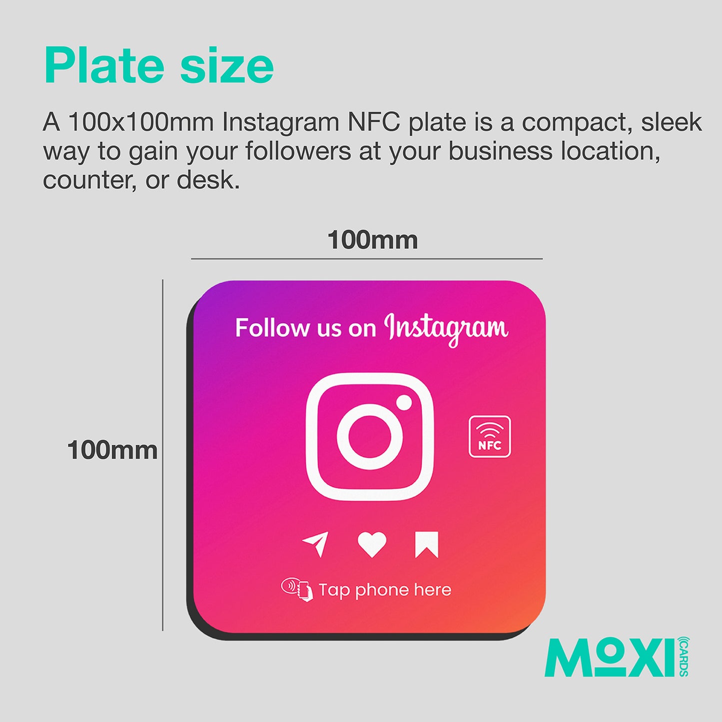 NFC Instagram Follower Plate