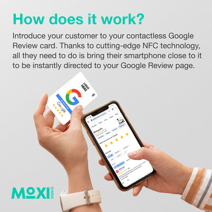 NFC Google Review Card White - Moxicards
