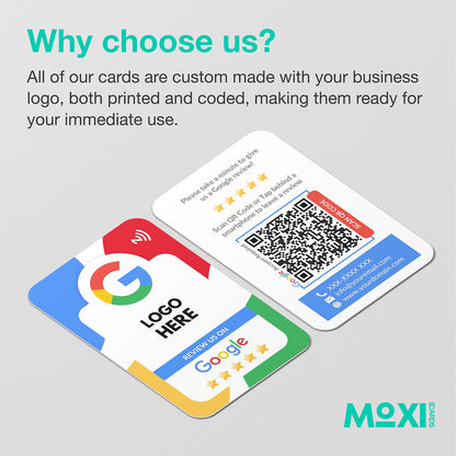 NFC Google Review Card Multicolour - Moxicards