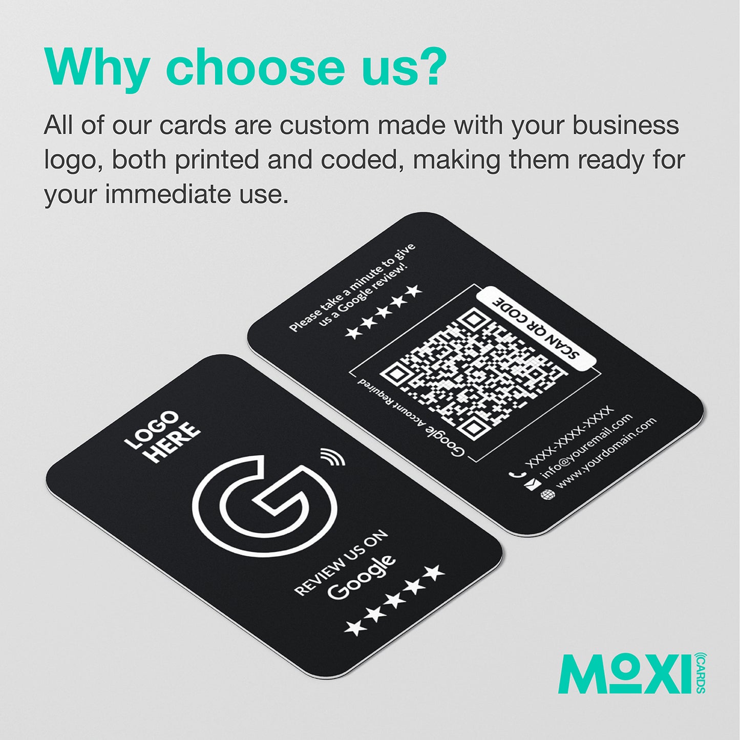 NFC Google Review Card Black - Moxicards
