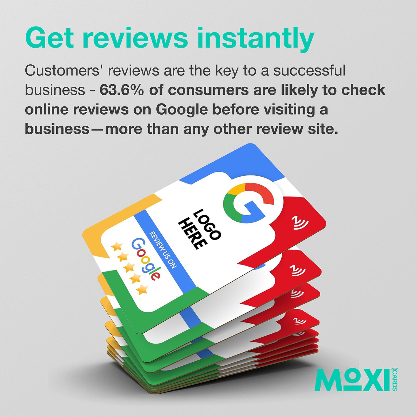 NFC Google Review Card Multicolour - Moxicards