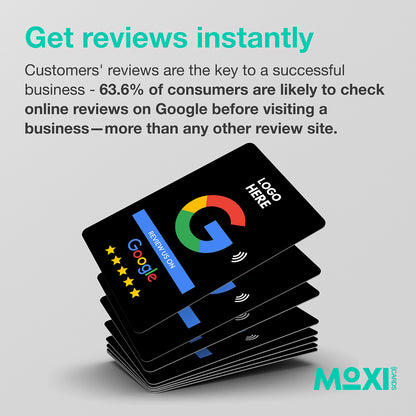 NFC Google Review Card Black - Moxicards