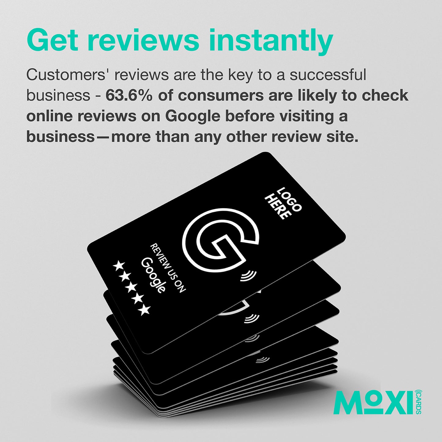 NFC Google Review Card Black - Moxicards