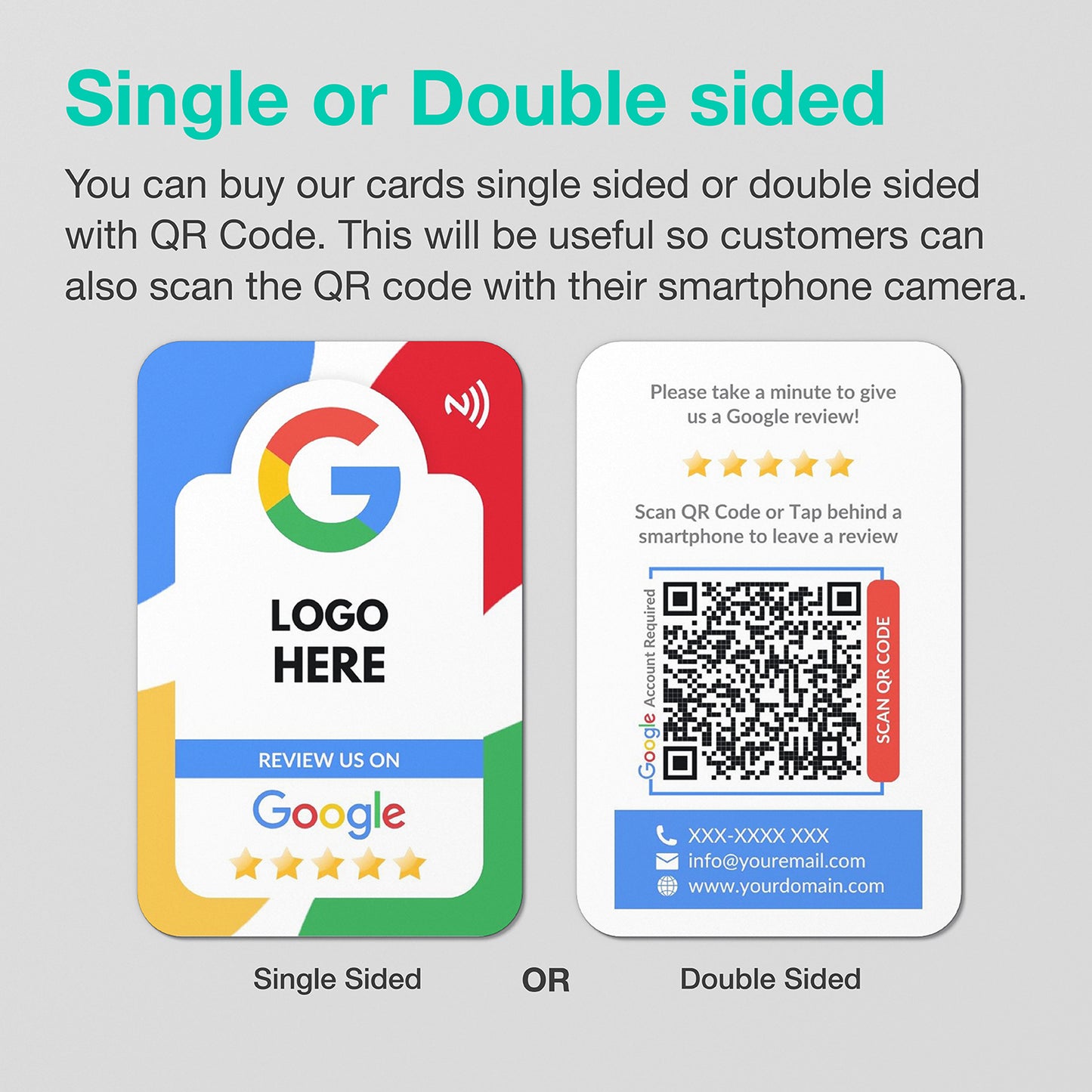 NFC Google Review Card Multicolour - Moxicards