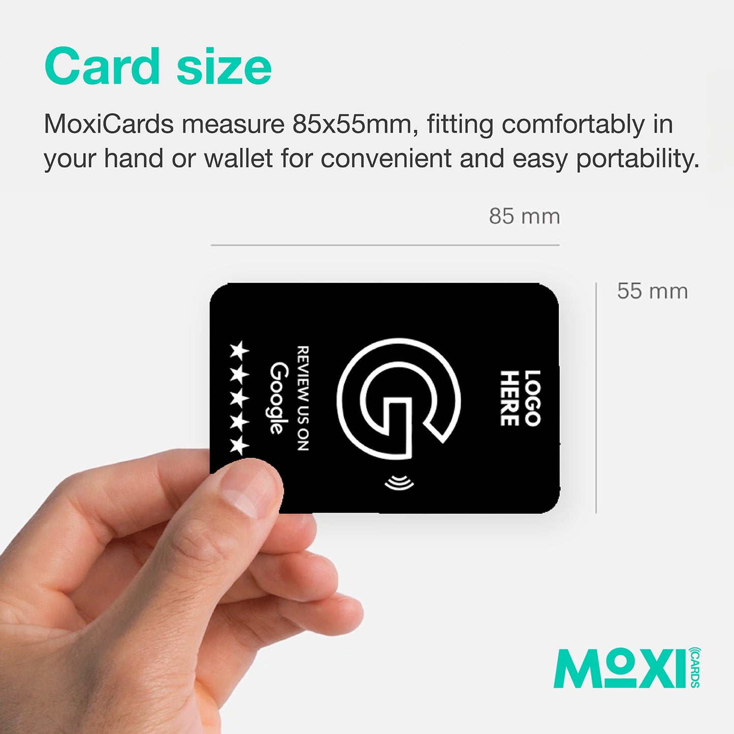 NFC Google Review Card Black - Moxicards