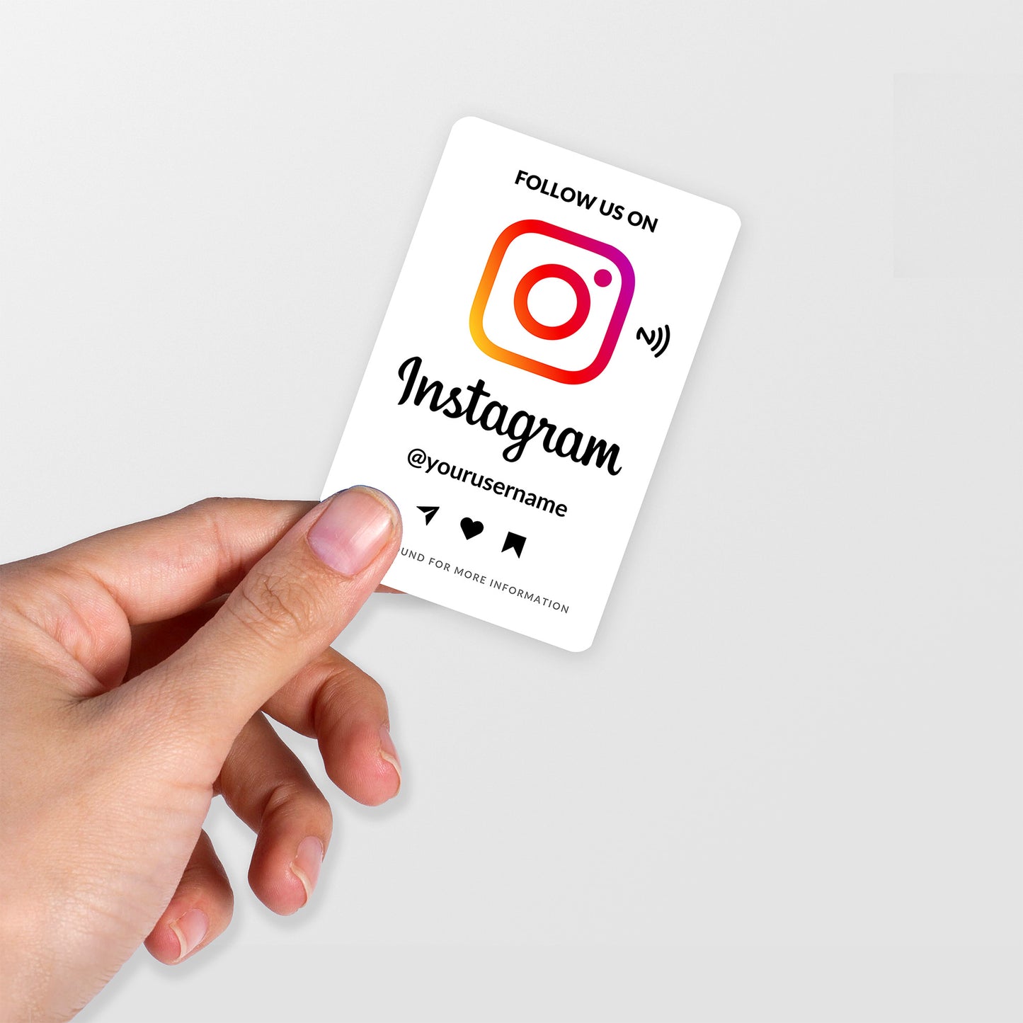 NFC Instagram Follower Card White - Moxicards
