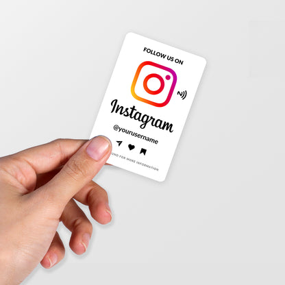 NFC Instagram Follower Card White - Moxicards