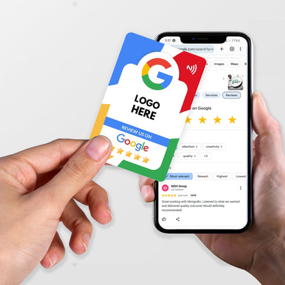 NFC Google Review Card Multicolour - Moxicards