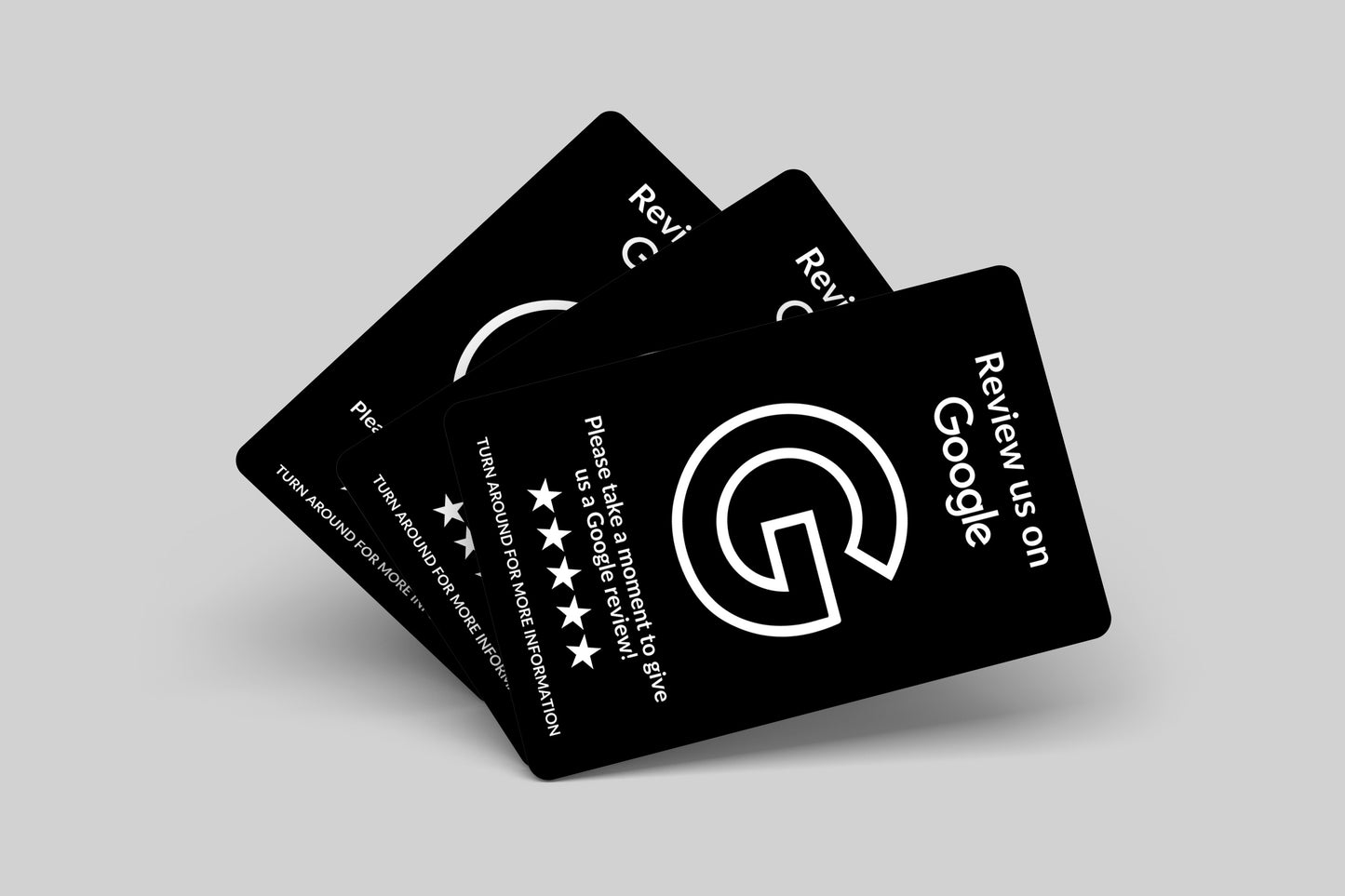 QR Code Google Review Paper Card Black - Moxicards