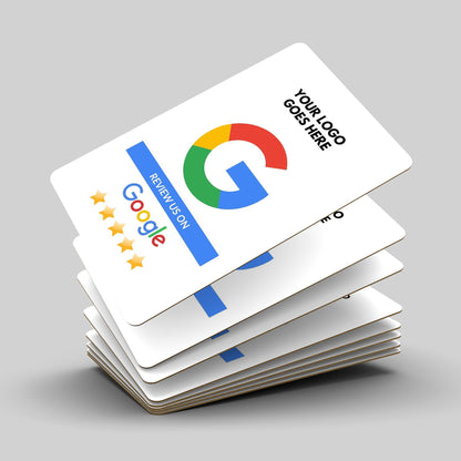 QR Code Google Review Paper Card White - Moxicards