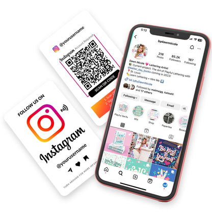 NFC Instagram Follower Card White - Moxicards